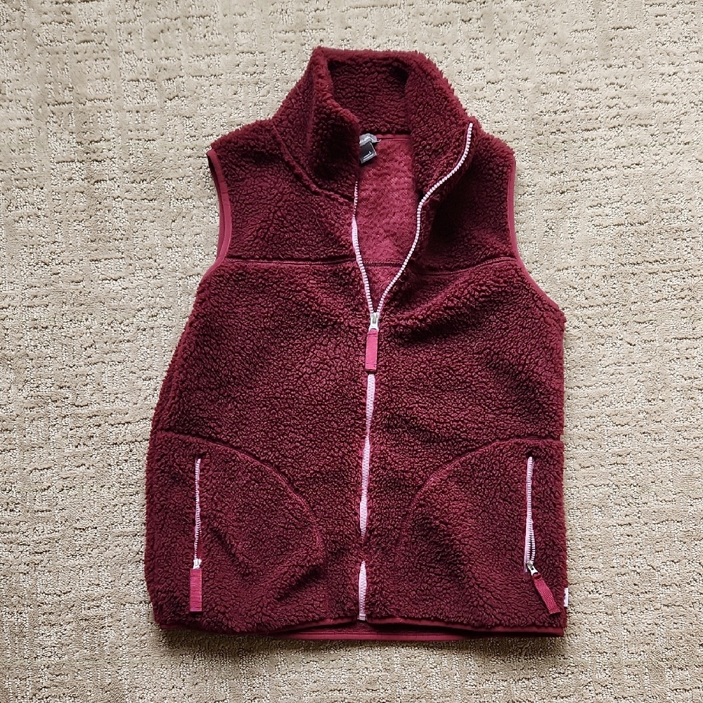 Eddie Bauer Maroon Fleece Vest